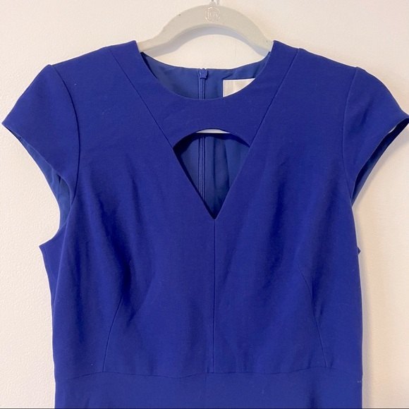 LK BENNETT Cyra Keyhole Front Dress in Klein Royal Blue, Size 8 - Picture 5 of 7